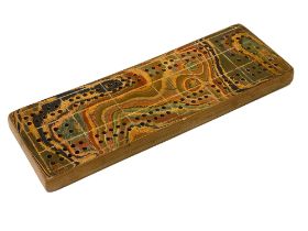 A Duresco painted cribbage board