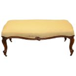 Victorian rosewood and upholstered stool