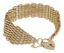 A 9ct gold gate bracelet