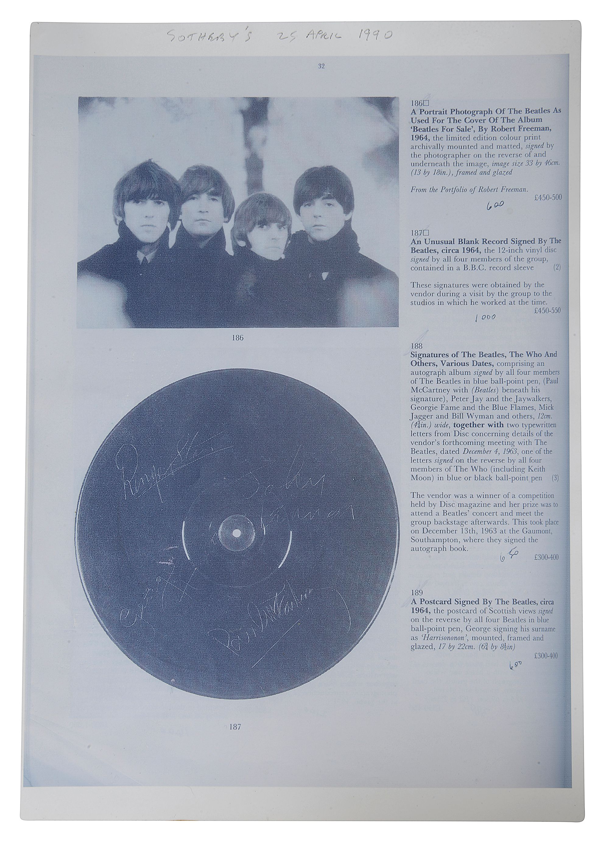 Beatles interest: A black vinyl 12-inch disc - Image 2 of 3