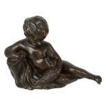 A French bronze figure of a putto