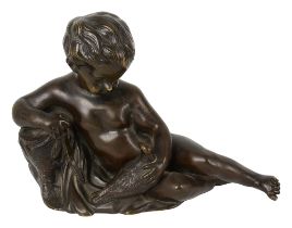 A French bronze figure of a putto