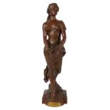 Edouart Drouot (1859-1945) 'Souvenir', a patinated bronze figure