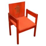 A Prince of Wales Investiture chair, 1969,
