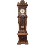 A German walnut longcase clock