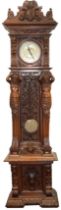 A German walnut longcase clock