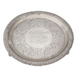 A George IV Scottish silver presentation salver