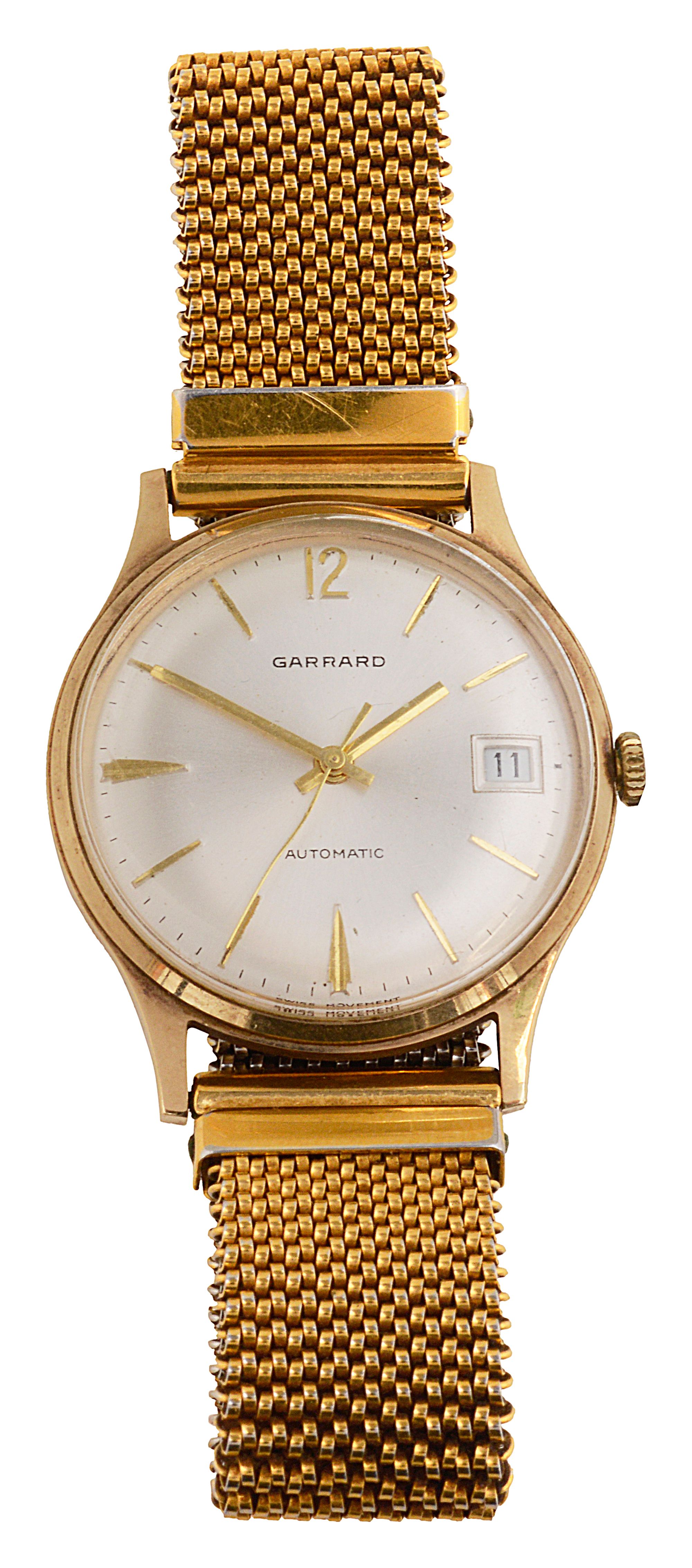 A Gentleman's 9ct gold automatic wristwatch by Garrard