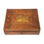 A mid 19th century Irish Killarney ware arbutus box