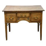 A George III oak side table