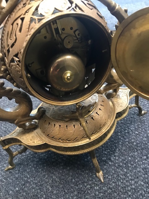 A French gilt bronze Persian style mantel clock - Image 2 of 5