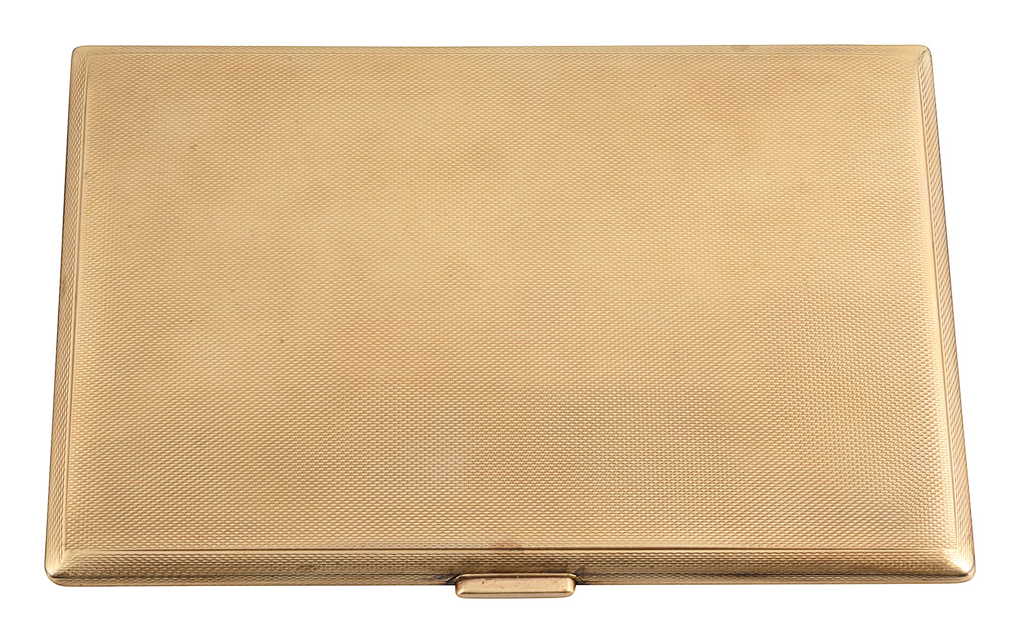 A 9ct gold cigarette case