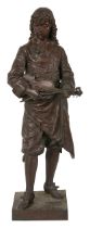 After Eutrope Bouret, bronze figure of the composer Jean-Baptiste Lully