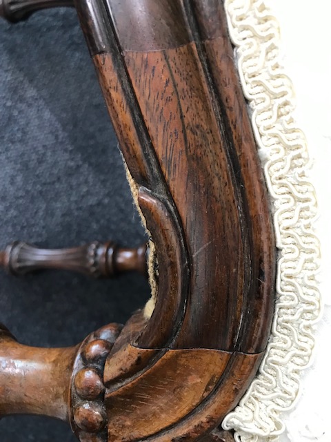 A William IV rosewood and upholstered stool - Image 3 of 3