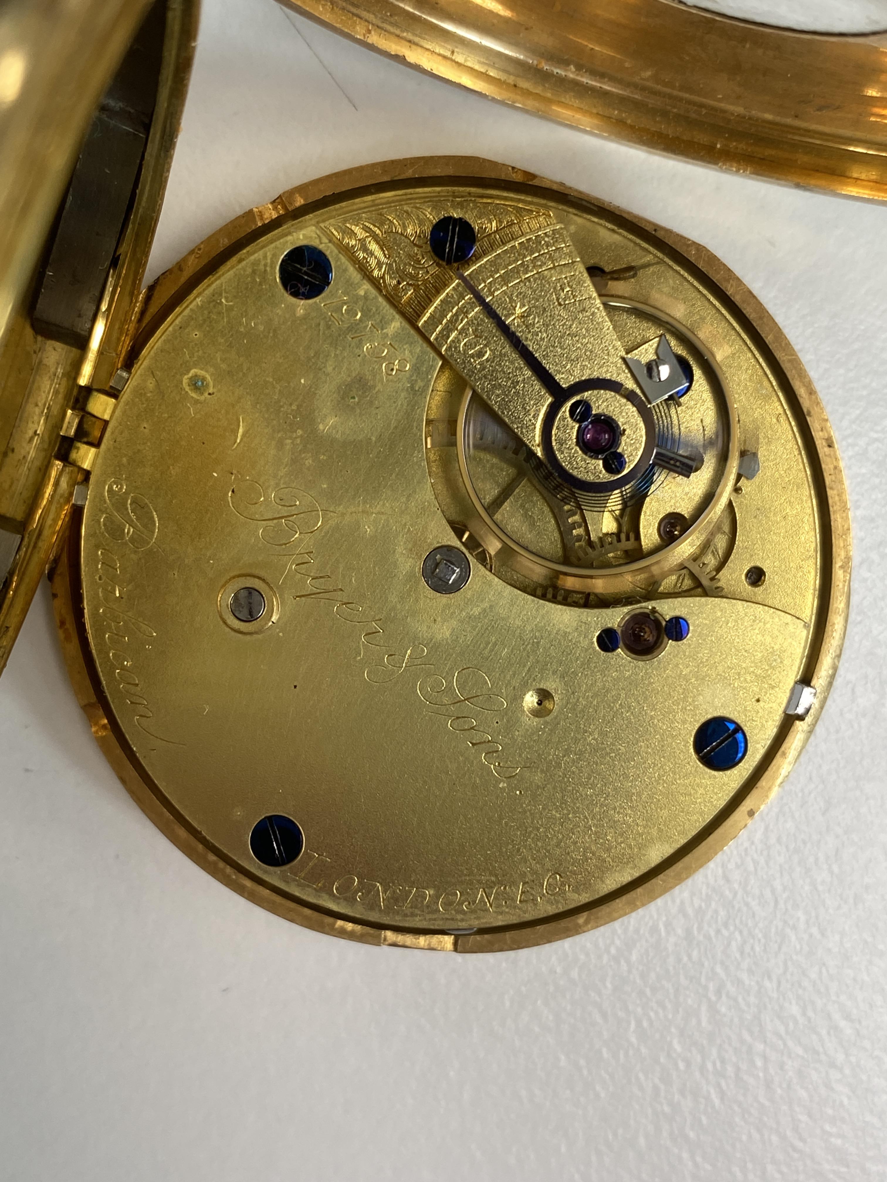 A Late Victorian 18ct gold half hunter keyless pocket watch - Image 2 of 3