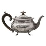 A George V silver teapot