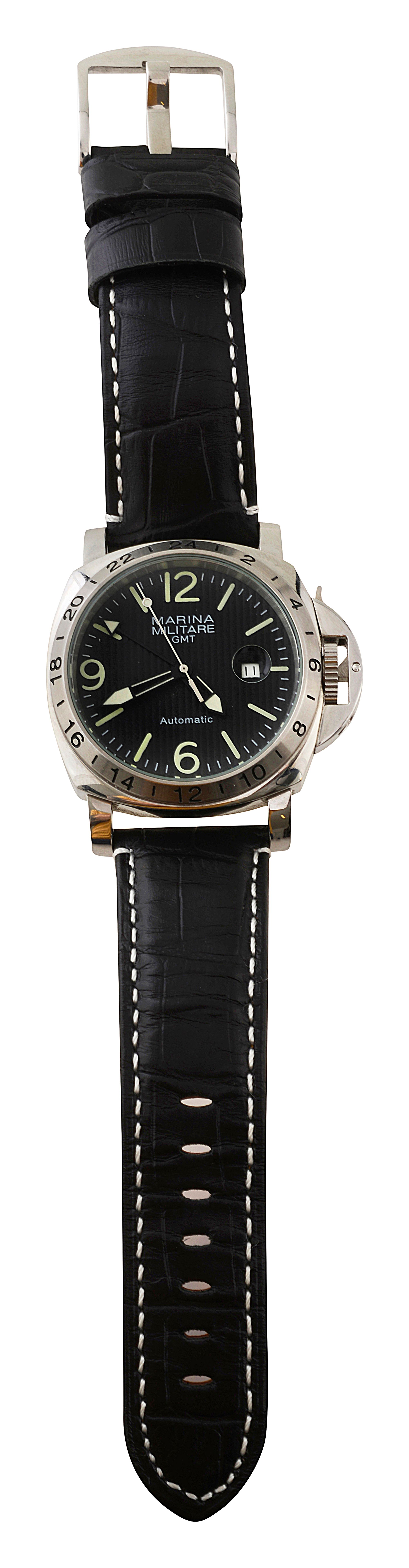 Parnis Marina Militare GMT stainless steel automatic wristwatch