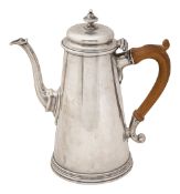 An American silver coffee pot in George II style