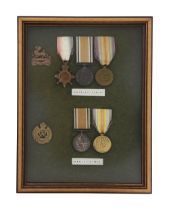Two WWI two medal groups