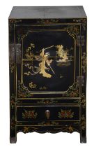 A Chinese black lacquer cabinet