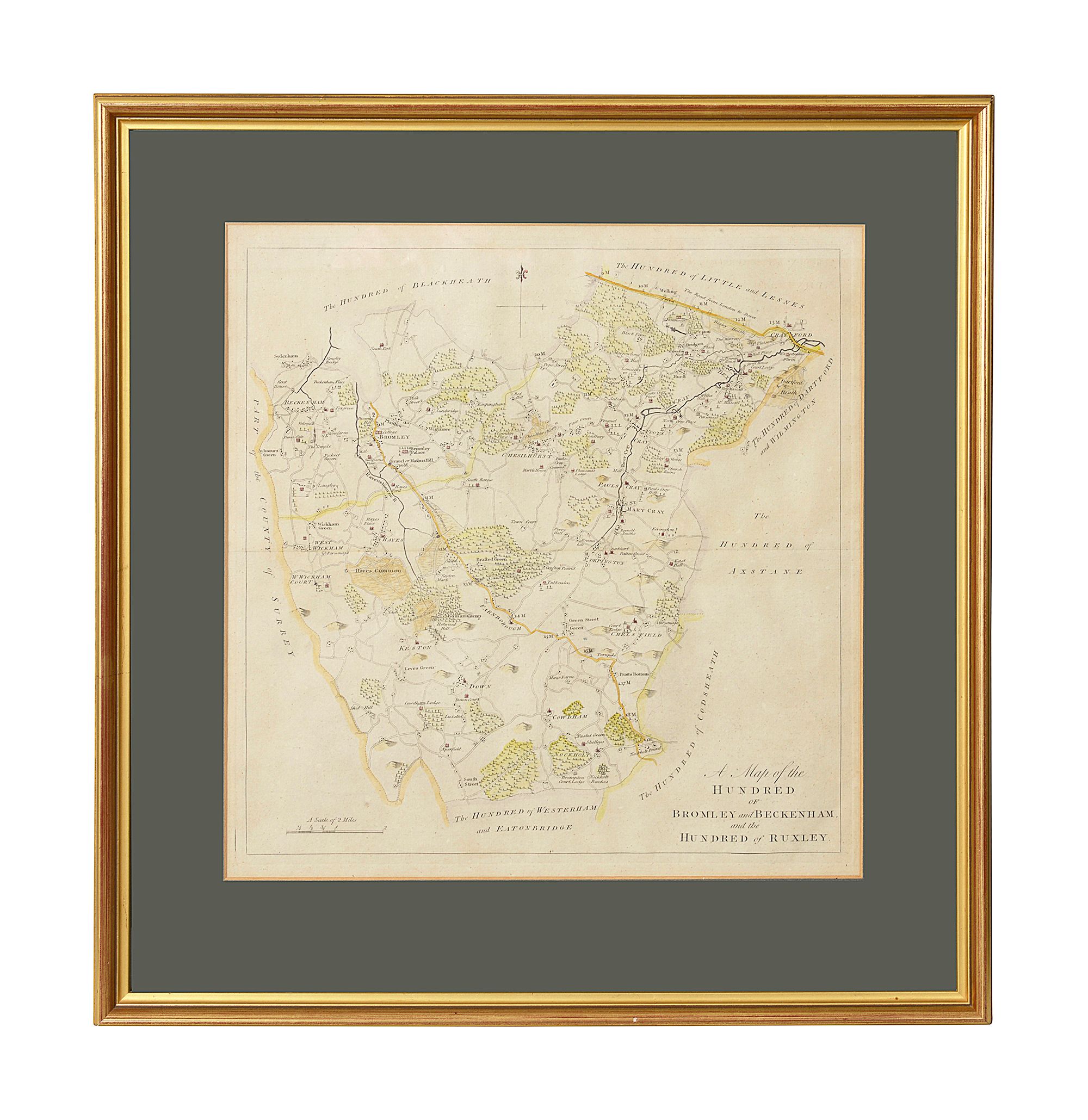 Hasted (Edward) A map of the 'The Hundred of Bromley & Beckenham