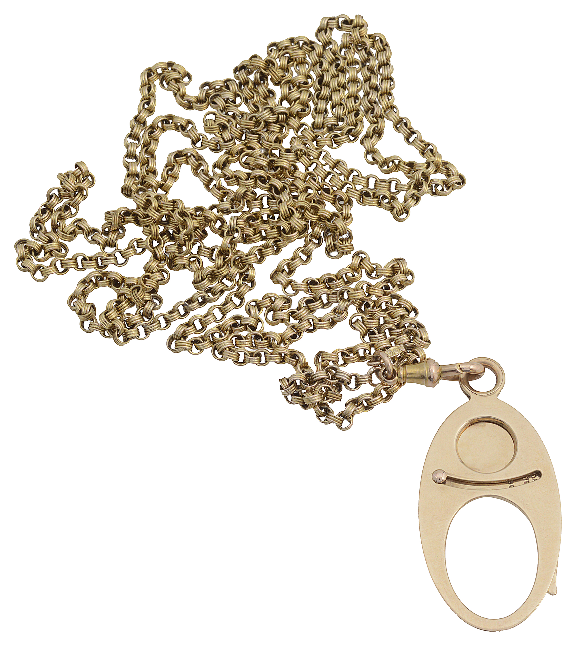 A 15ct gold fancy trace-link chain