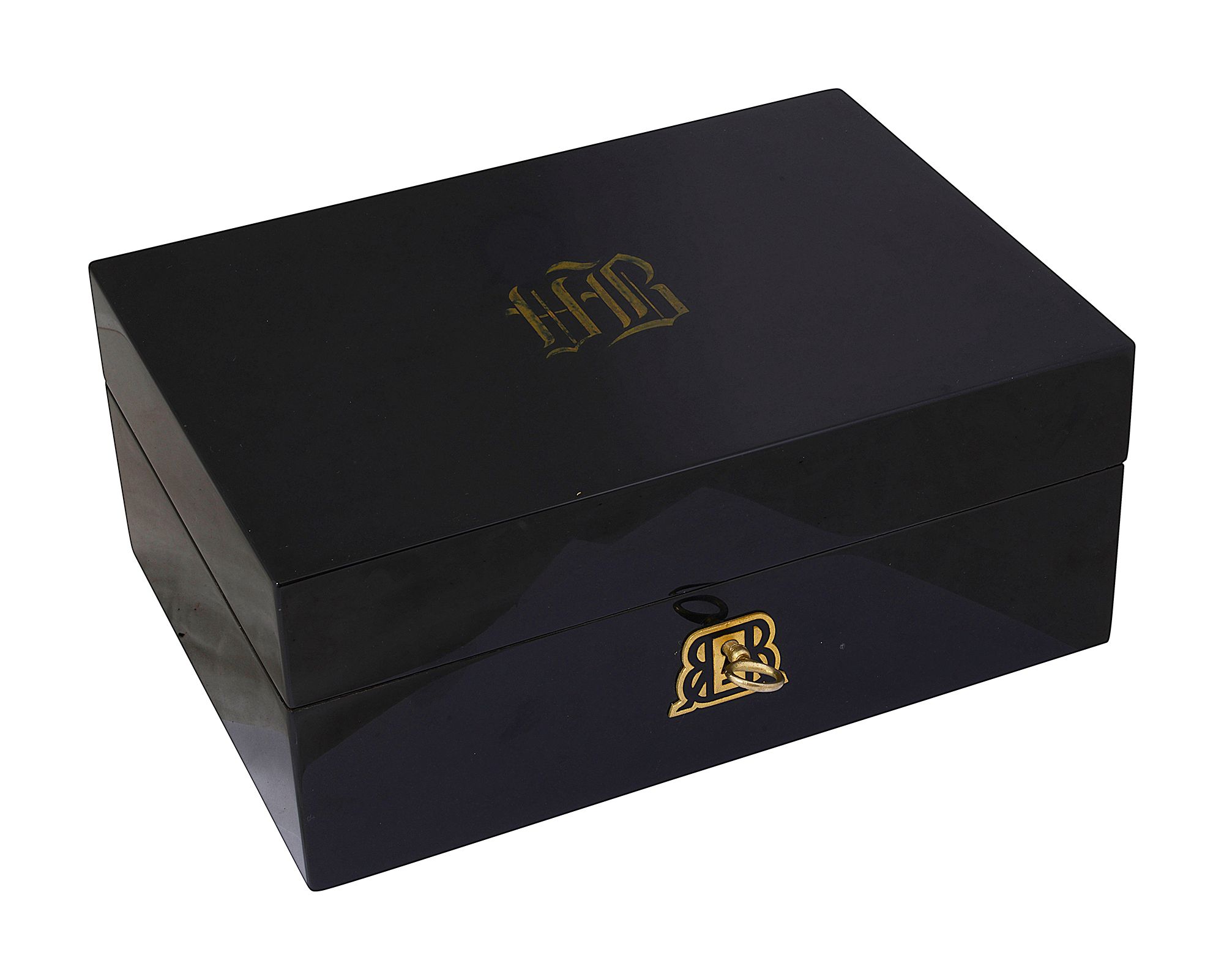 A Boisseliers Du Rif black lacquered humidor