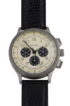 A gentleman's Eberhard Aviograf stainless steel Chronograph wristwatch ref.31032