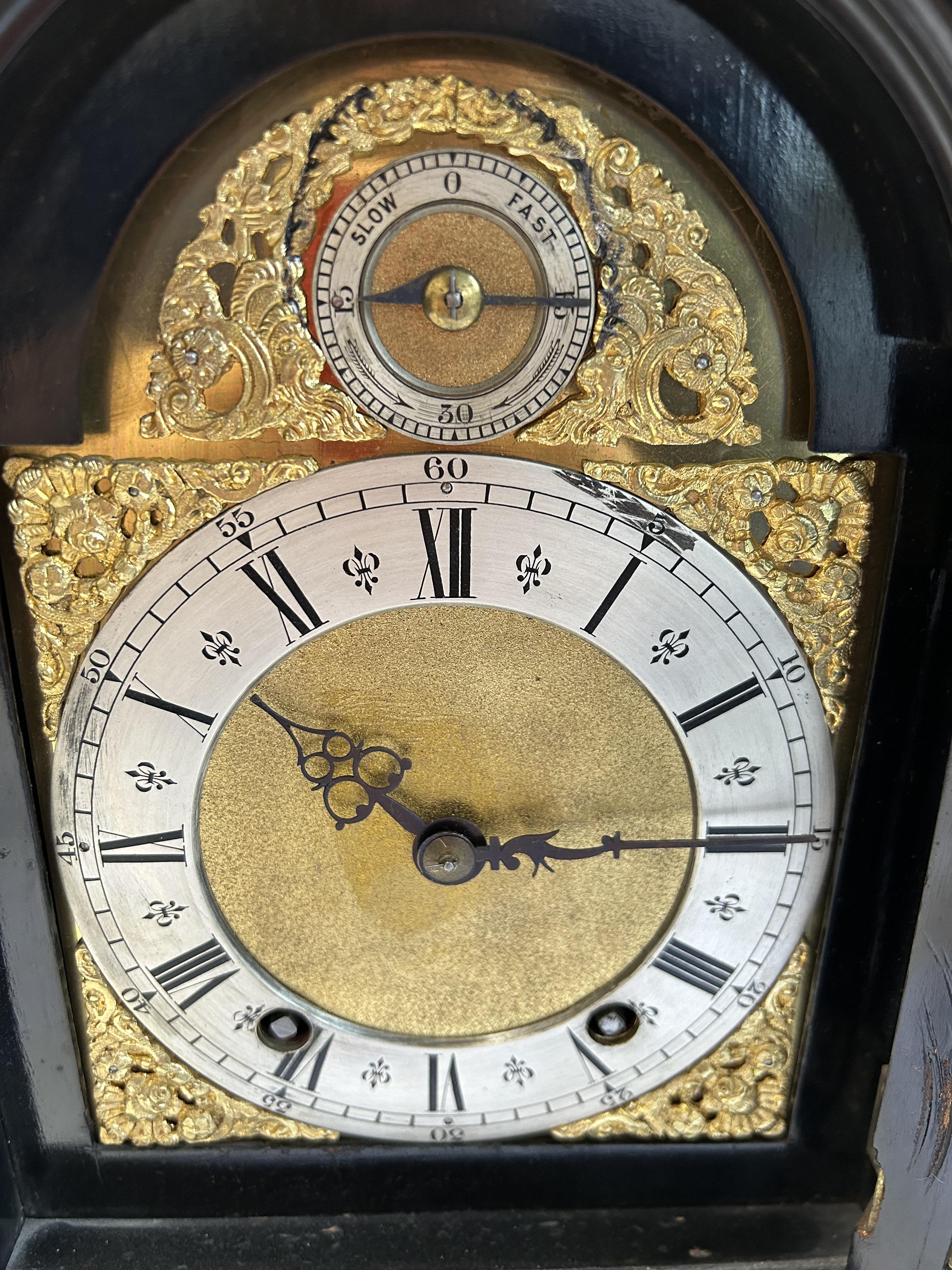 A late 19th century ebonised bracket clock by Richard et Cie c.1880 - Image 7 of 7