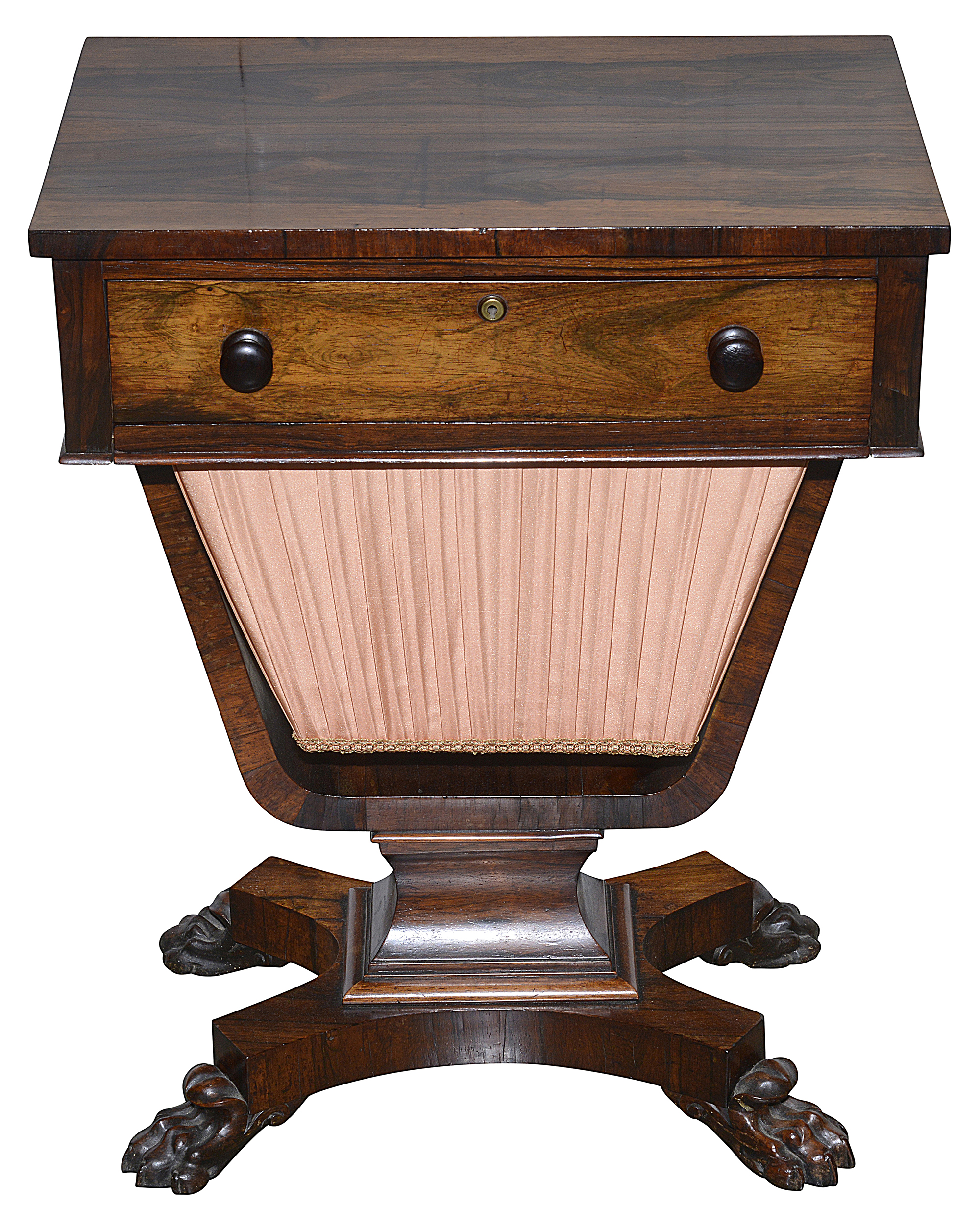 A William IV rosewood work table