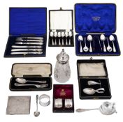 Assorted silver to include cased sets