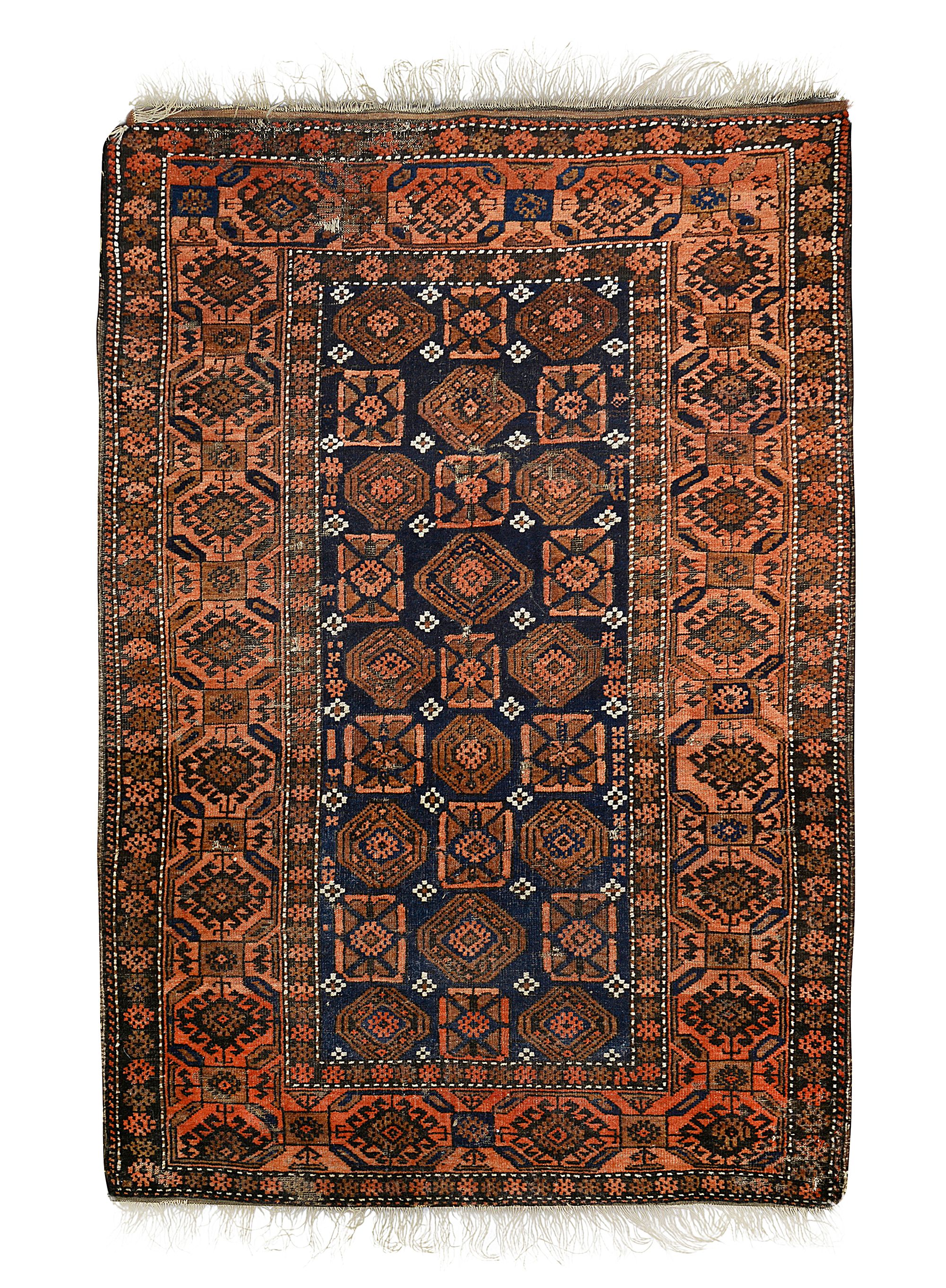 A Hamadan runner and a Baluch rug - Image 2 of 4