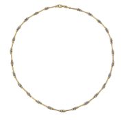 9ct yellow and white gold necklace