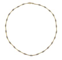 9ct yellow and white gold necklace