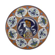 An Italian Renaissance style painted faience charger