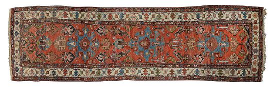 A Hamadan runner and a Baluch rug