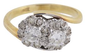 A diamond cross over cluster ring