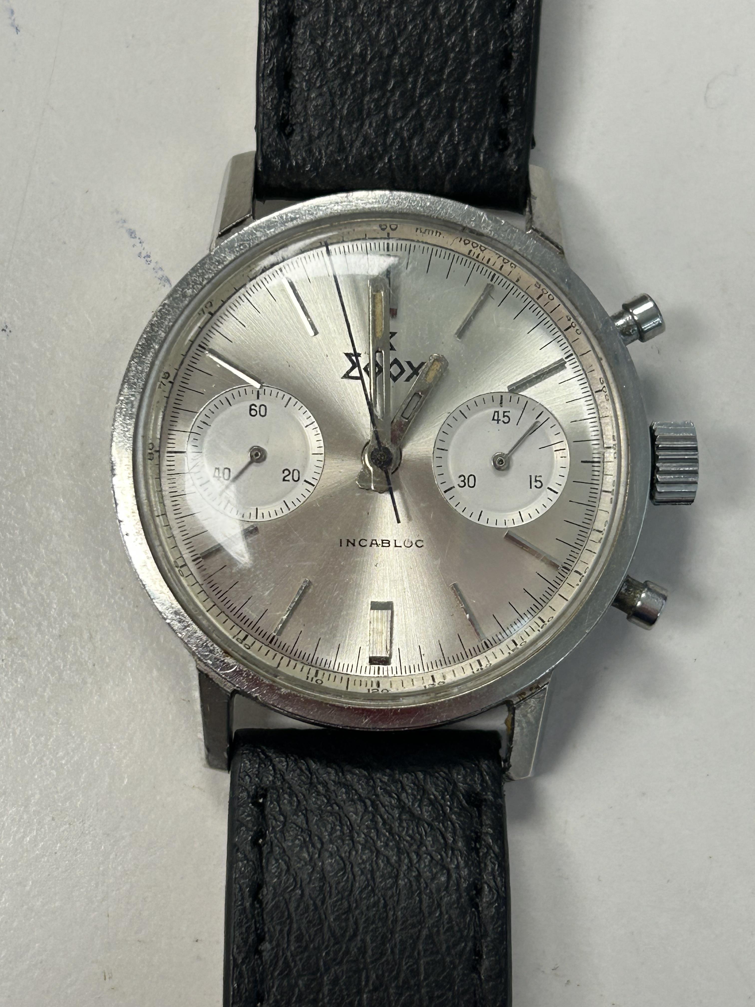 A gentleman's 1960s' Edox stainless steel chronograph wristwatch - Image 3 of 5