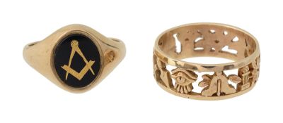 Two Masonic rings