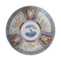 A large late 19th century Japanese Meiji period Imari charger