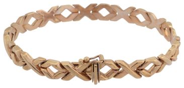 A 9ct gold fancy-link bracelet