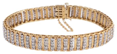 A diamond-set flexible link bracelet