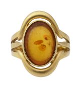 An amber ring