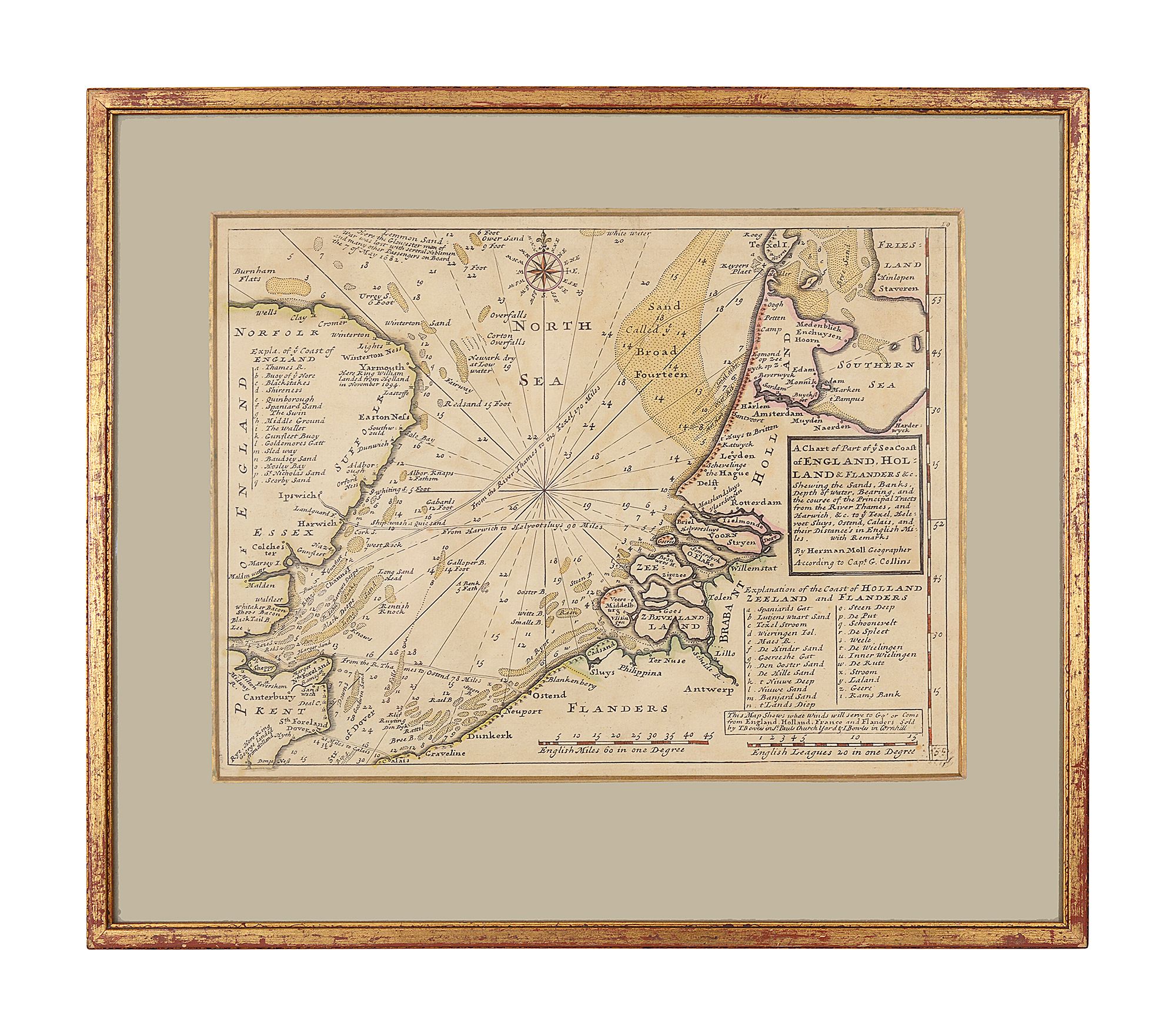 North Sea. Moll (Herman) A Chart of Part of Sea Coast of England, Holland & Flanders &c.