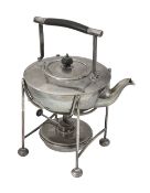 An Edward VII silver spirit kettle