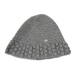 A grey cashmere beanie