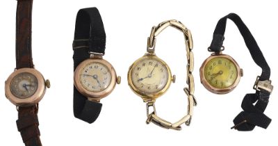 An 18ct gold wristwatch and others