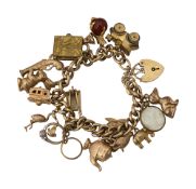 A 9ct gold charm bracelet