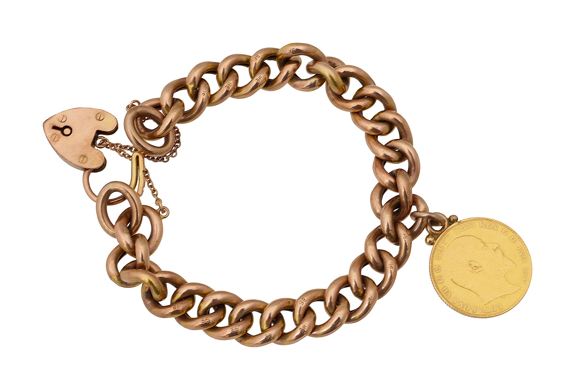 9ct gold curb-link bracelet