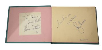 An autograph book featuring a number of Hollywood stars